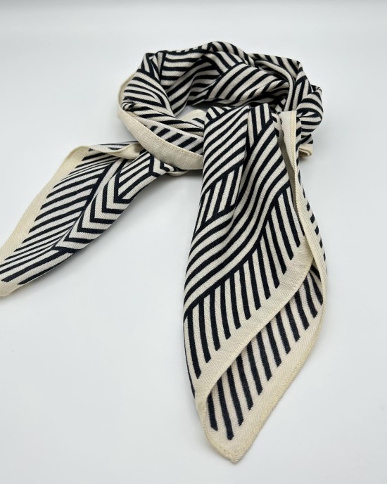 Black rice velvet scarf light fabric striped scarf